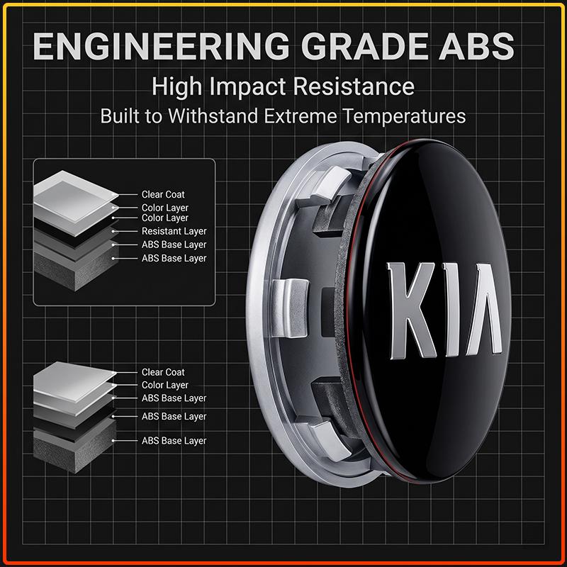 4 Bucăți 58MM Decal Embleme Jantă Anti-Rugină Capac Centru Roată Auto Rezistent la Zgârieturi Pentru KIA Sportage Rio Ceed Proceed Sorento Picanto Optima Niro
