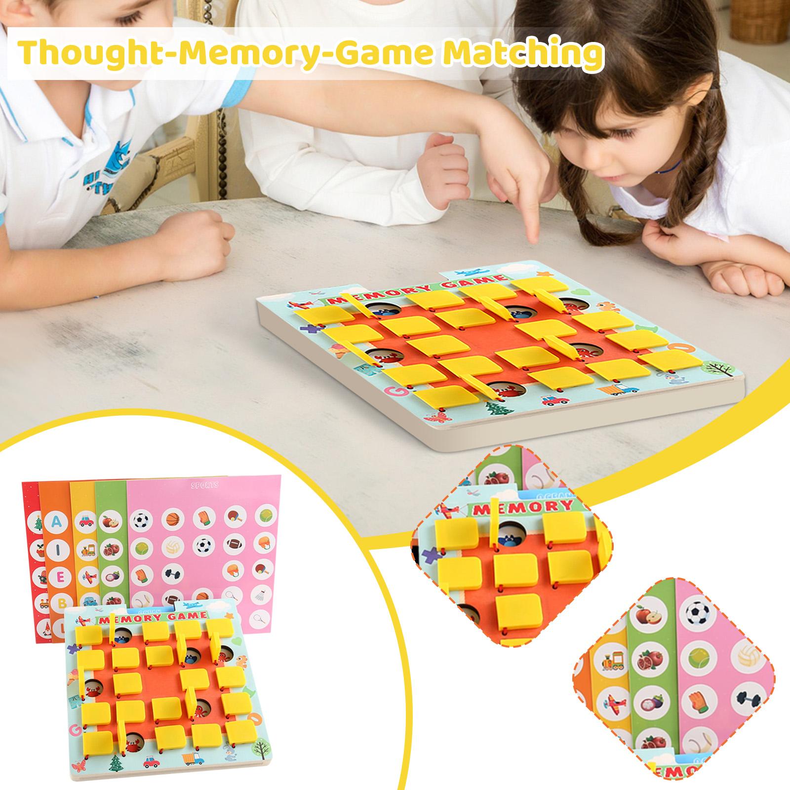 Wooden Flip Chess Thinking Memory Chess Matching Card Children s Early Education Puzzle Toy One Size