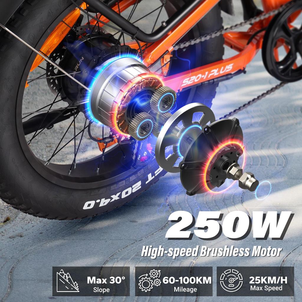 Varun Elektrofahrrad, 20'' *4.0 Fat Tire Faltbares E-Bike mit 48V 13Ah Herausnehmbarem Akku, LCD-Meter mit 5 PAS Elektrofahrrad für Erwachsene