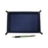 Japanese Shibo Cowhide Pen Tray (Blue) with Metal & Pitch Grip Ballpoint Pen Set (Green) TRAL-WZ2067BP-G