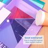 Audiofan Clear File Set A4 File Button Envelope Document Receipt for and Organizing Documents and Materials Yellow Pink Transparent Blue Purple 2 of