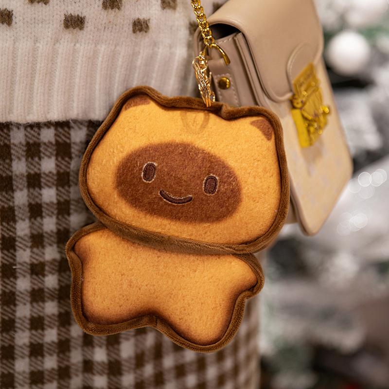 Kawaii Bread Capybara Plush Toy Cartoon Animals Soft Biscuit Super Soft Stuffed Doll Decor Birthday Gift for Girls Throw Pillow