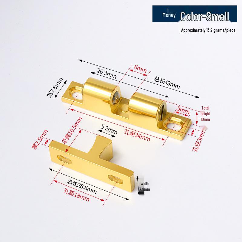 Zinc Alloy Magnetic Ball Catch Latch for Cabinet Doors - Silver