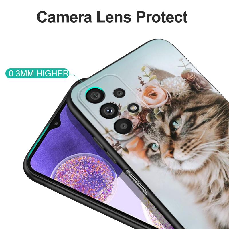 Husa neagra din tpu pentru Samsung galaxy A3 A5 A7 2016 2017 2018 husa British shorthair cat