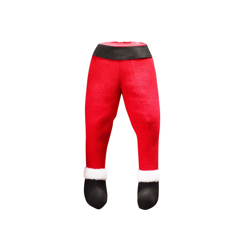 Creative Christmas Tree Decoration, Funny   Legs, Shopping Mall Scene Arrangement, Dolls, Figurines And Props