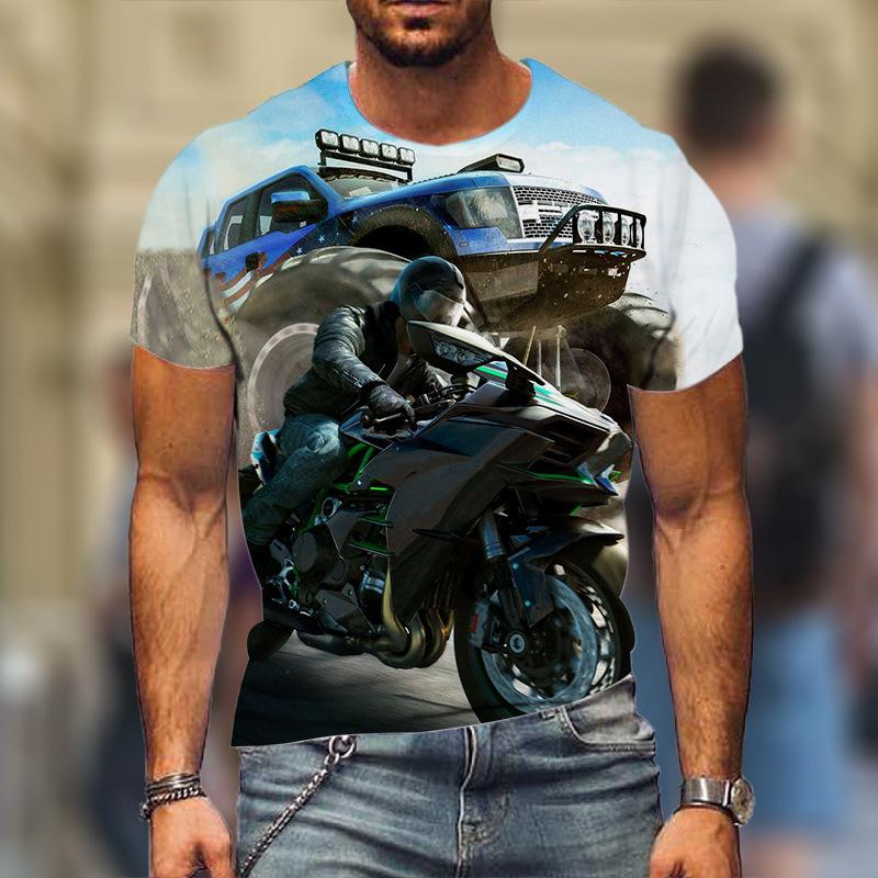 Camiseta de Verano para Hombre3DImpresión de Letras de Calavera Moda Manga Corta Ropa de Hombre Cuello O Ocio Poliéster Camiseta Ropa de Calle