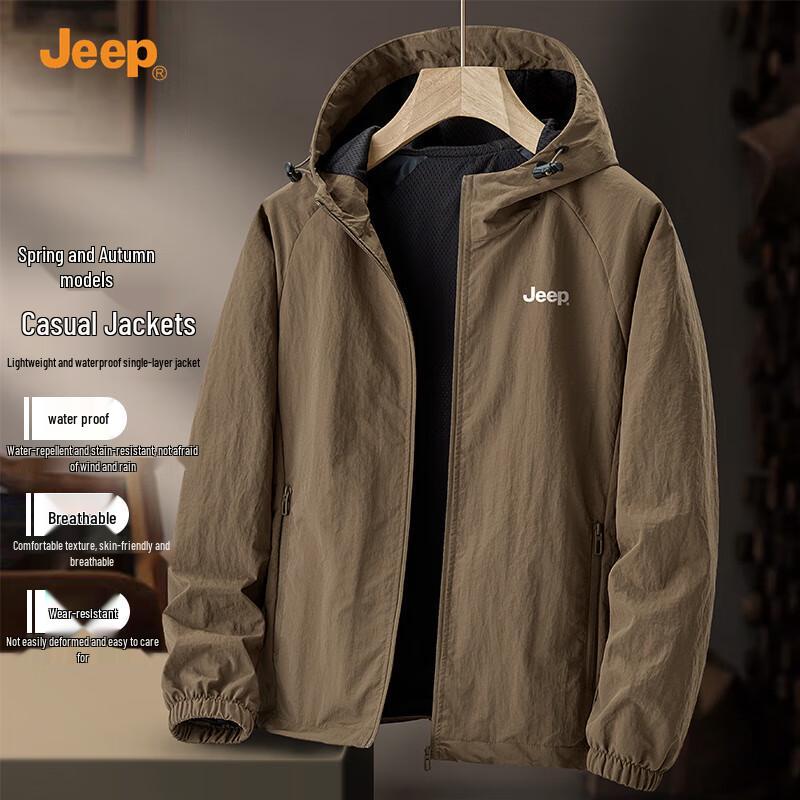 JEEP Men's 2025 Spring/Autumn Casual Windproof Outdoor Jacket
