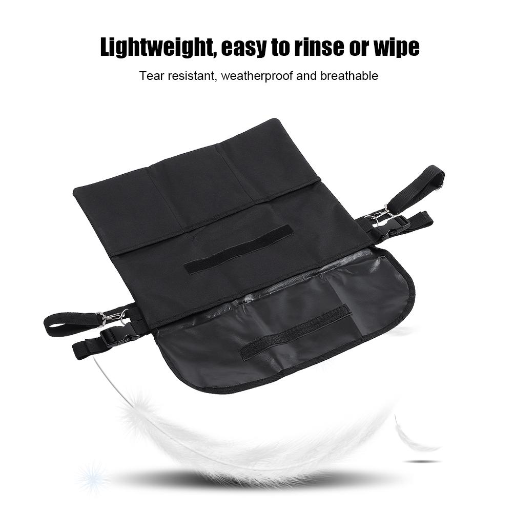 43x35.5cm Black Wear Resistant Oxford Cloth Storage Bag Organizer for Chair Wheelchair Use