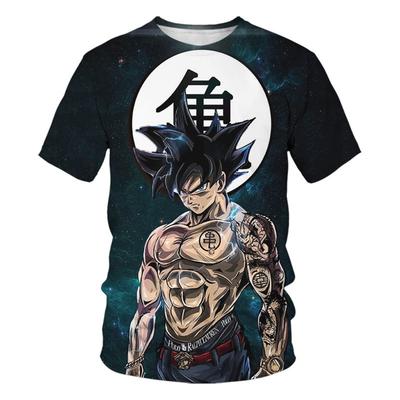 Anime Dragon Ball Son Goku 3D Print Summer Fashion Casual T-shirt Boy Tops