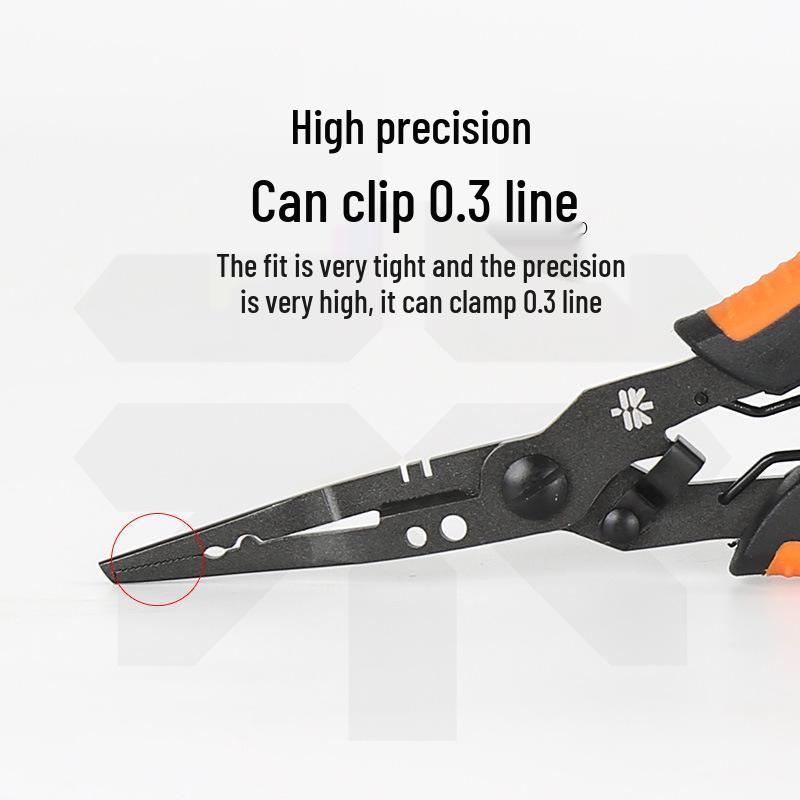 Samba Multifunctional Fishing Pliers: Split Ring Opener, Long Nose Hook Remover, Fish Gripper