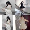 Summer Knit Cotton Blend Sleeveless High Waist Aline Dress For Teen Girls