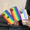 Colorful Rainbow Stripe Phone Case Silicone Soft for iphone 16 15 14 13 12 11 Pro Mini XS MAX Plus X Cover