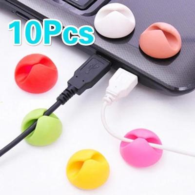 10pcs Clips de Câble Polyvalents Support Organisateur
