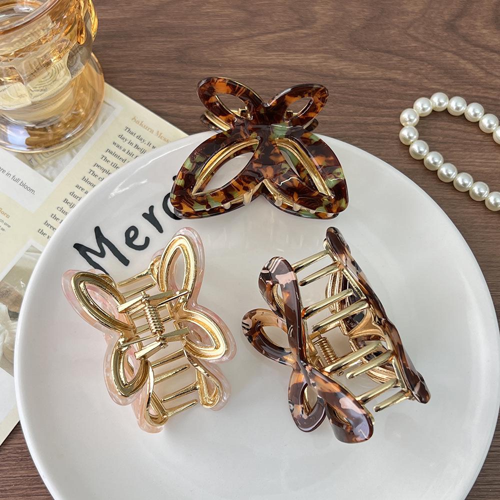 Elegant Acetate Butterfly Hairpin - Versatile and Fashionable Shark Design