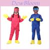 Costum Cosplay Strălucitor pentru Copii Huggy Wuggy Poppy Playtime Body Salopetă Mască Mănuși