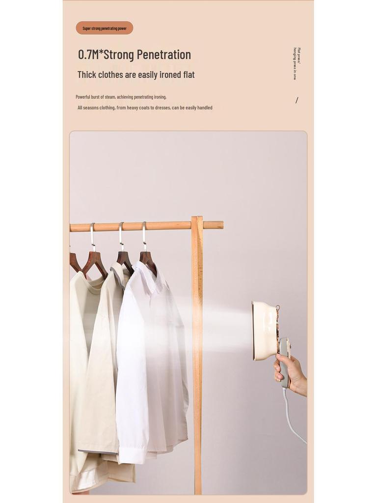 Portable High-Power Handheld Electric Iron with Large Steam Display for Garment Care