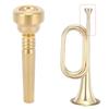 Trumpet Mouthpiece Gold Fashionable Look Beginner Musical Instrument Accessories 17C