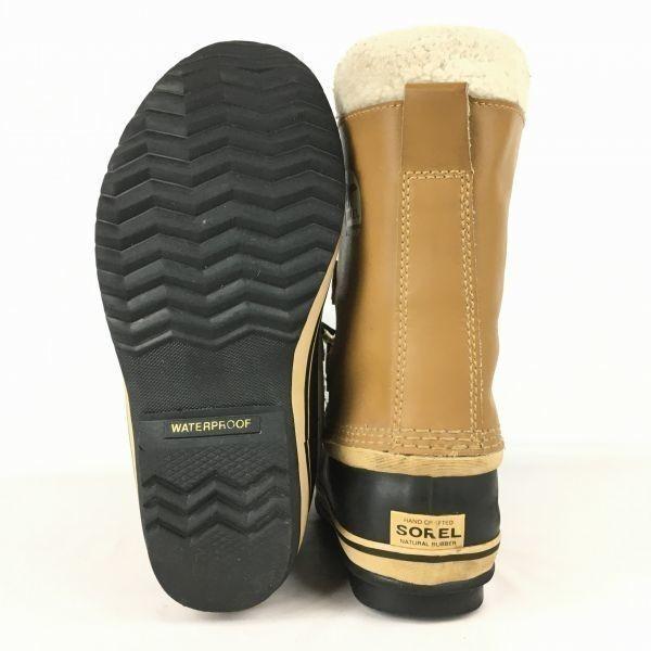 SOREL Leather Snow Boots with Liner Brown Size 23.0cm(USED)