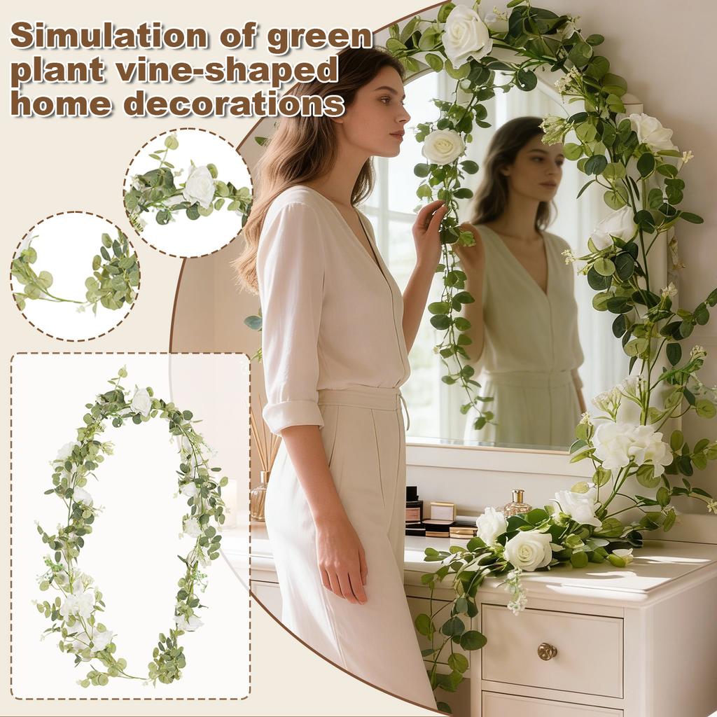 2-meter Artificial Rose, Hydrangea, Artificial Green Plant Home Decoration, Dining Table And Fireplace Ornament