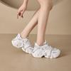 Autumn new mesh casual sports shoes women's thick-soled heightened color matching dad shoes women's student shoes