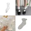Ins Trend Lolita Spitze Schleife Fee Socken Baumwolle Wadenhoch Süß Und Niedlich