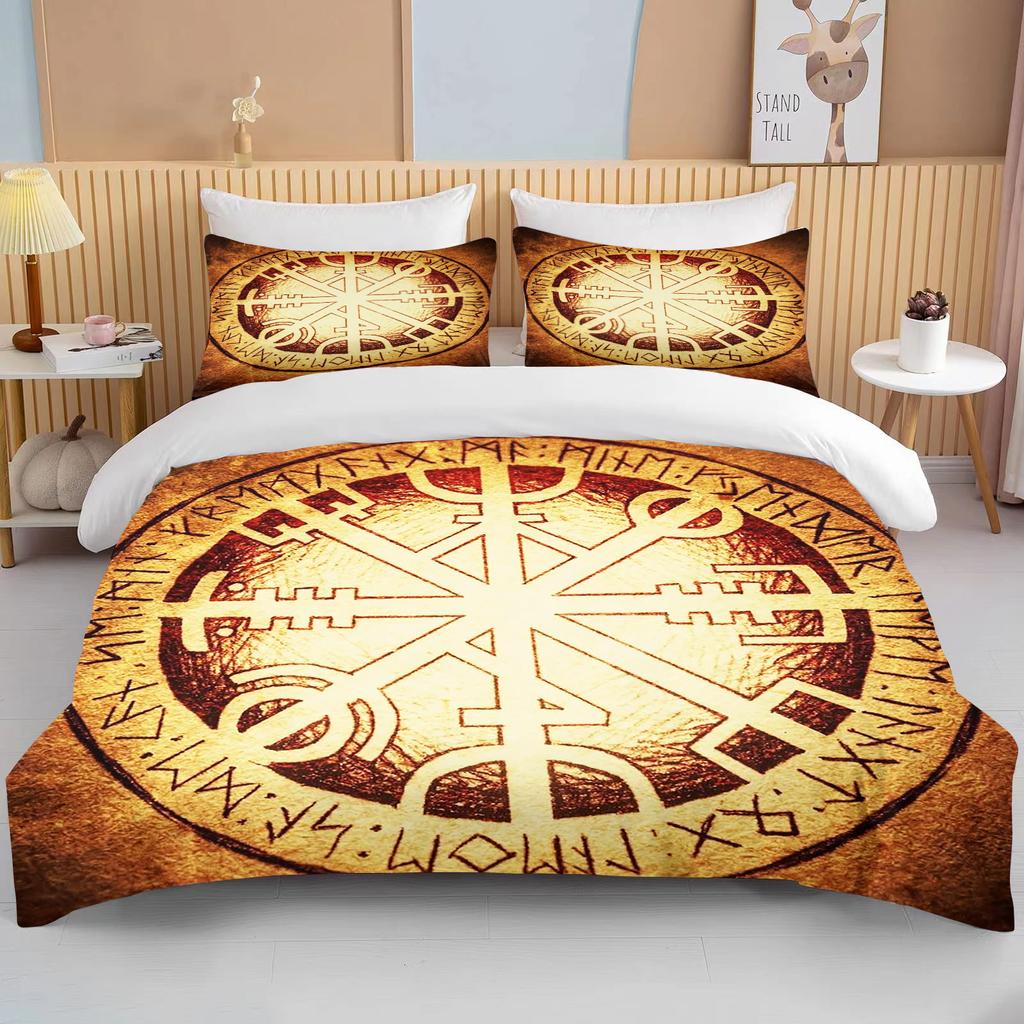 10 Sizes Cartoon Viking Bedding Set Anime Characters Duvet Cover Set 3D Quilt Bed Set Queen King Size Kids Boys Home Textile