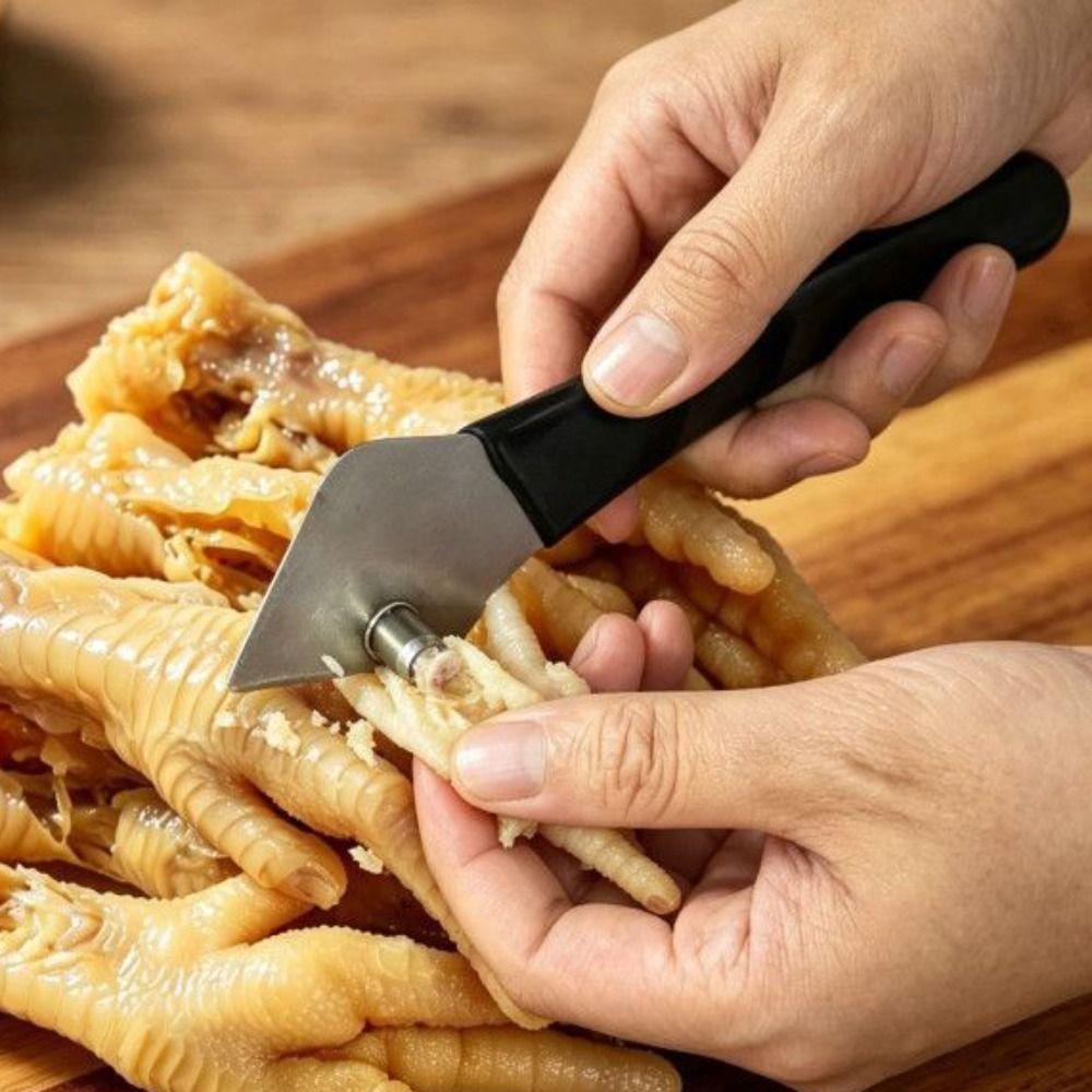 Non-slip Handle Chicken Feet Deboner Stainless Steel Chicken Claw Bone Removal Tool Supermarket