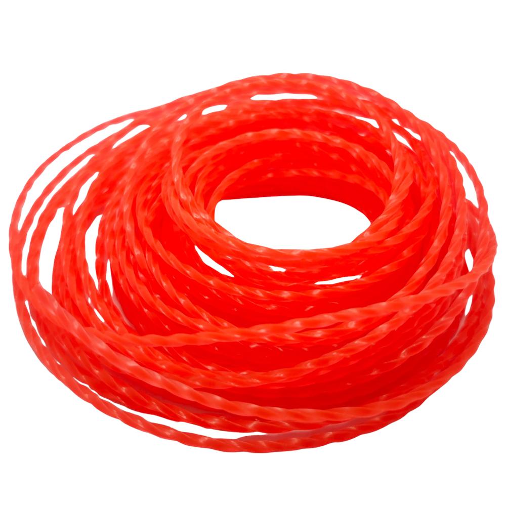 2.4/3.0mm*15m Mowing Nylon Grass Trimmer Rope Brush Cutter Strimmer Line Mowing Wire Lawn Mower Garden Power Tool Accessories