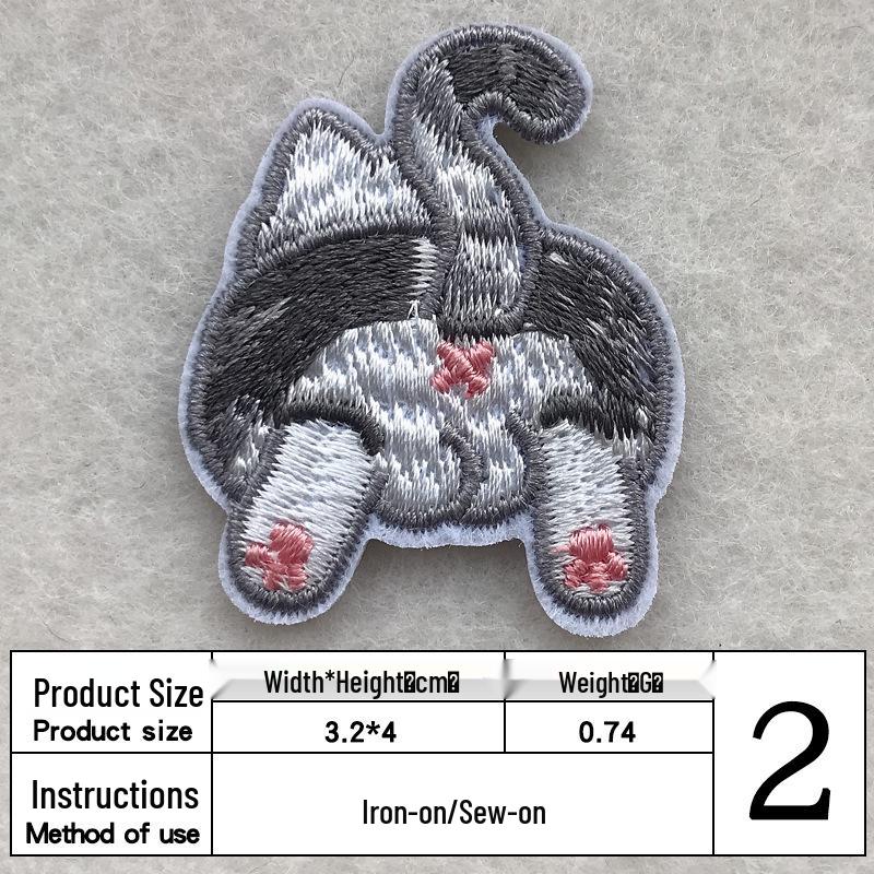 

Самоклеящаяся милая мультяшная вышитая тканевая нашивка с животными для одежды, ремонта дыр и украшения сумок