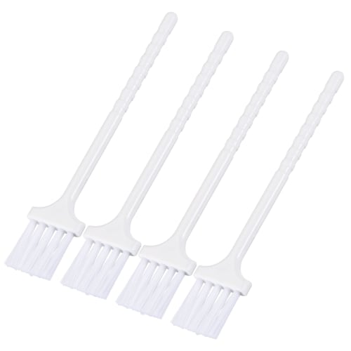 Uxcell Shaver Cleaning Brush Tool for Keyboards, Window Tracks, Vents, Home and Office Use with 13cm Plastic Handle, White, 4 Pieces