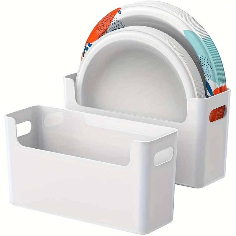 

Space-Saving Plate Dispenser for 6-9.5 Disposable Plates. Organize Cabinets, Countertops & RVs.