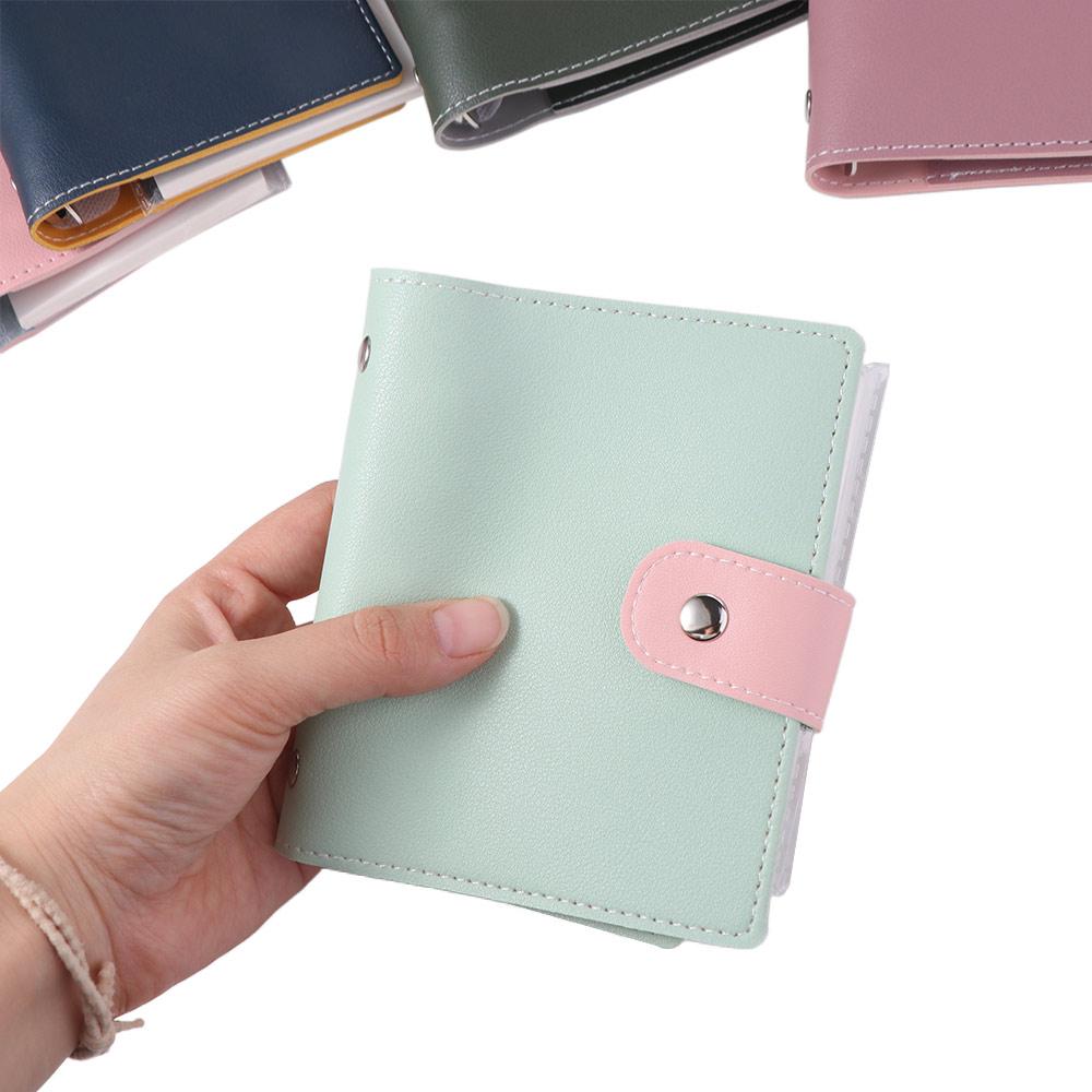 Simple Mini Loose Leaf Notebook M5 PU Blank Page Portable Notebook 45Sheets Schedule DIY Binder Notebook Diary