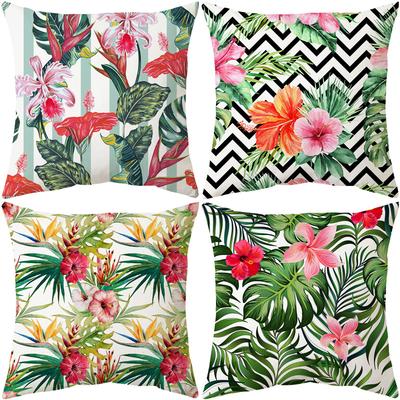 Tropical Plant Polyester Pillow Cover Office Fabric Sofa Cushion Cover Home Printed Pillow Pillow Cover