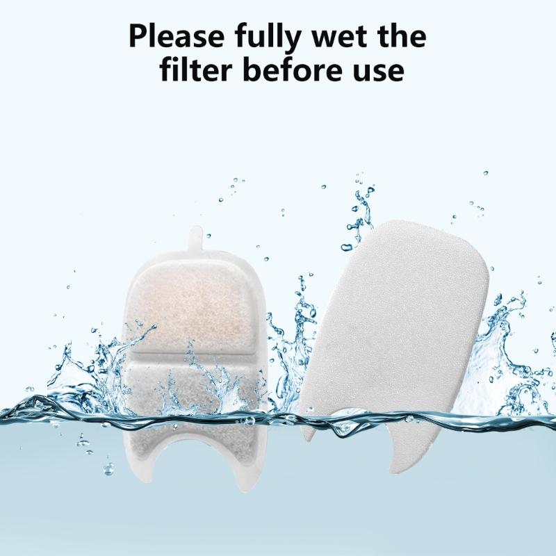Automatische Trinkbrunnen Ersatzfilter Filtrationsschaum für Haustier-Trinkbrunnen Aktivkohlefilter Schwamm Set