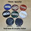 4pcs 70mm Acrylic PMMA Planar Surface Car Wheel Hub Center Cap Hub for BBS 0924036 0924073 0924467 5624120 Center HubCaps