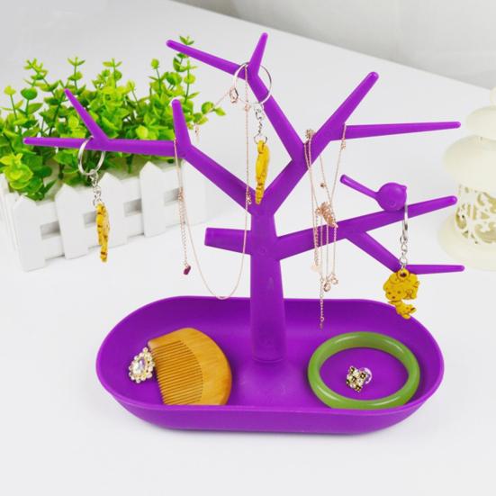 

Антидеформируемая стойка для ювелирных изделий, привлекающая внимание подвеска из полипропилена, держатель для ювелирных изделий на дереве для дома белый