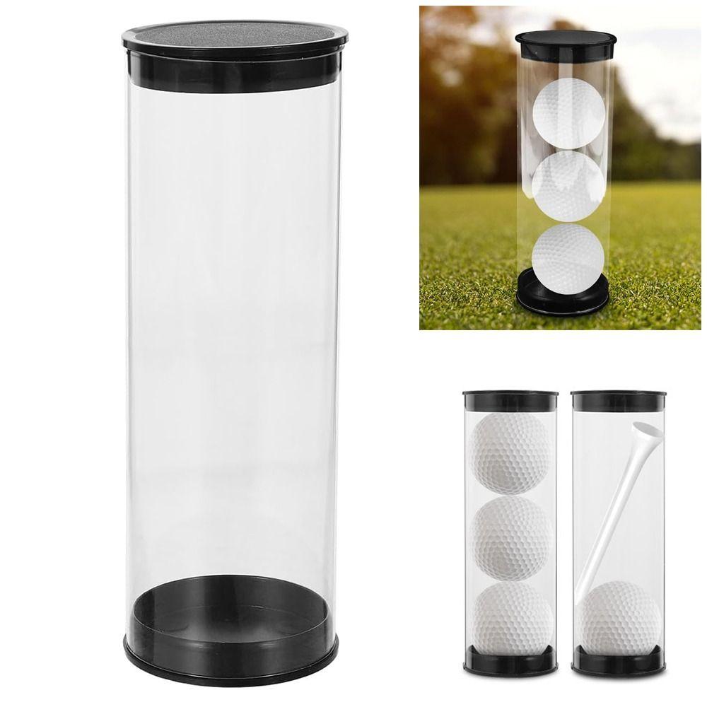 New Transparent Golf Ball Holder Tube Round Plastic Golf Ball Tube Barrel Displaying Golf Balls Collectors And Enthusiasts