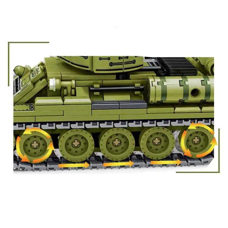 Creative Building Blocks Soviet KV-2 Heavy Tank 3D Three-dimensional Model Boy Puzzle Assembly Children's Military Armore Toy