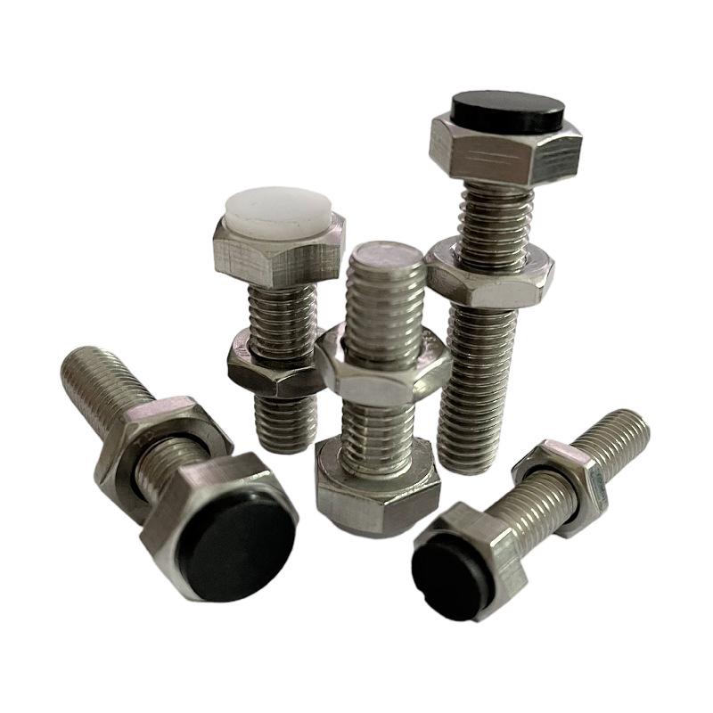 Stainless Steel Hex Head Polyurethane Stop Bolt Anti-Collision Adjustment Screw TDB71