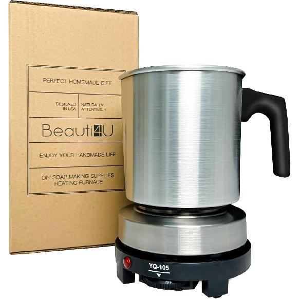 BEAUTI4U Набор для изготовления мыла для взрослых - Принадлежности для изготовления мыла Печь для нагрева - Набор для самостоятельного изготовления мыла для взрослых Электрическая печь