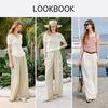 Women's High-Waisted Straight Wide-Leg Casual Pants