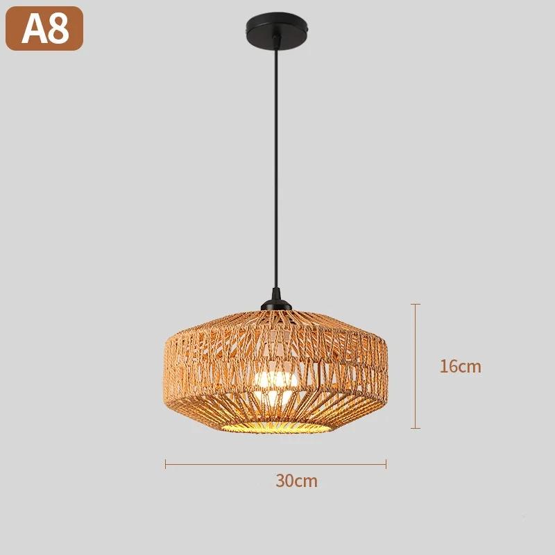 

JOYINLED Modern Dia.30/40 Handmade Ceiling Lamp E27 LED Lights Handing Woven Lamp for Bedroom Hanging Lamp Ceiling Light Fixture No bulb
