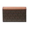 MICHAEL KORS Lyra Logo Coated Canvas Leatherette Wallet Extra Small Men's Dark Brown