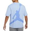 Jordan T Shirts Men's Blue Crew Neck Moderate Straight Fit DR9621-468
