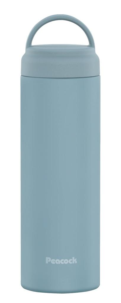 Peacock Screw Mug Bottle Smoky Blue 480ml Water Bottle Thermal Insulation with Handle Vacuum Insulation Thermos Tumbler Coffee Mug Easy To Wash Mug