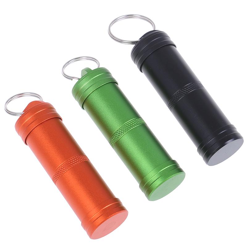 1Pc Mini Waterproof Capsule Seal Bottle Outdoor Edc Survival Pill Box Tank Case