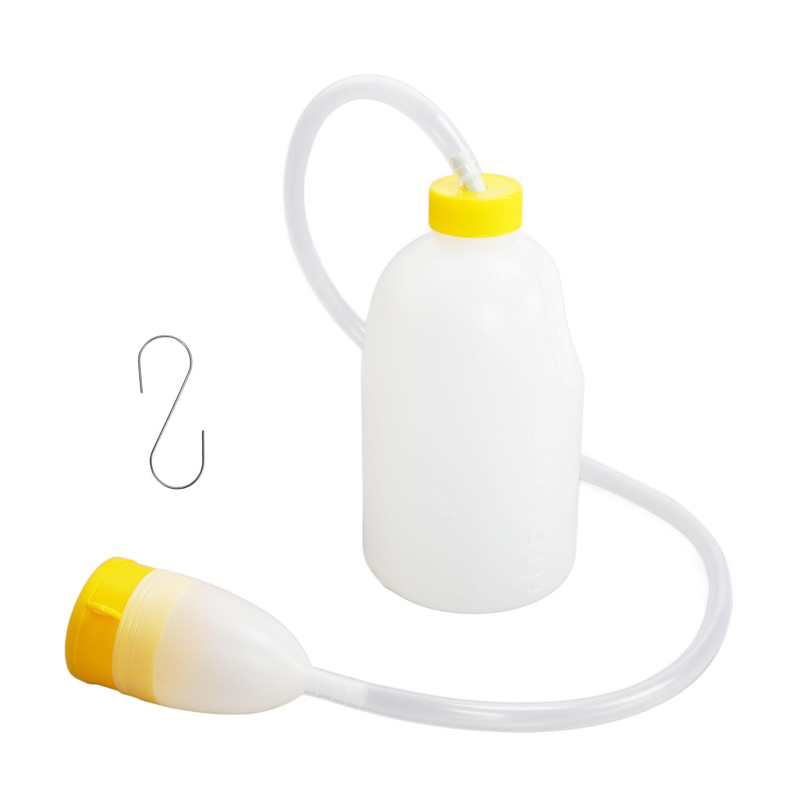 GoolRC Heren Urinaalfles met 90cm Urineslang 1700ml Grote Capaciteit Plasfles met Deksel Deodorisatie