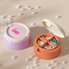2-in-1 Pill Grids Box with Foldable Portable Moisture-proof Travel Medicine Organizer