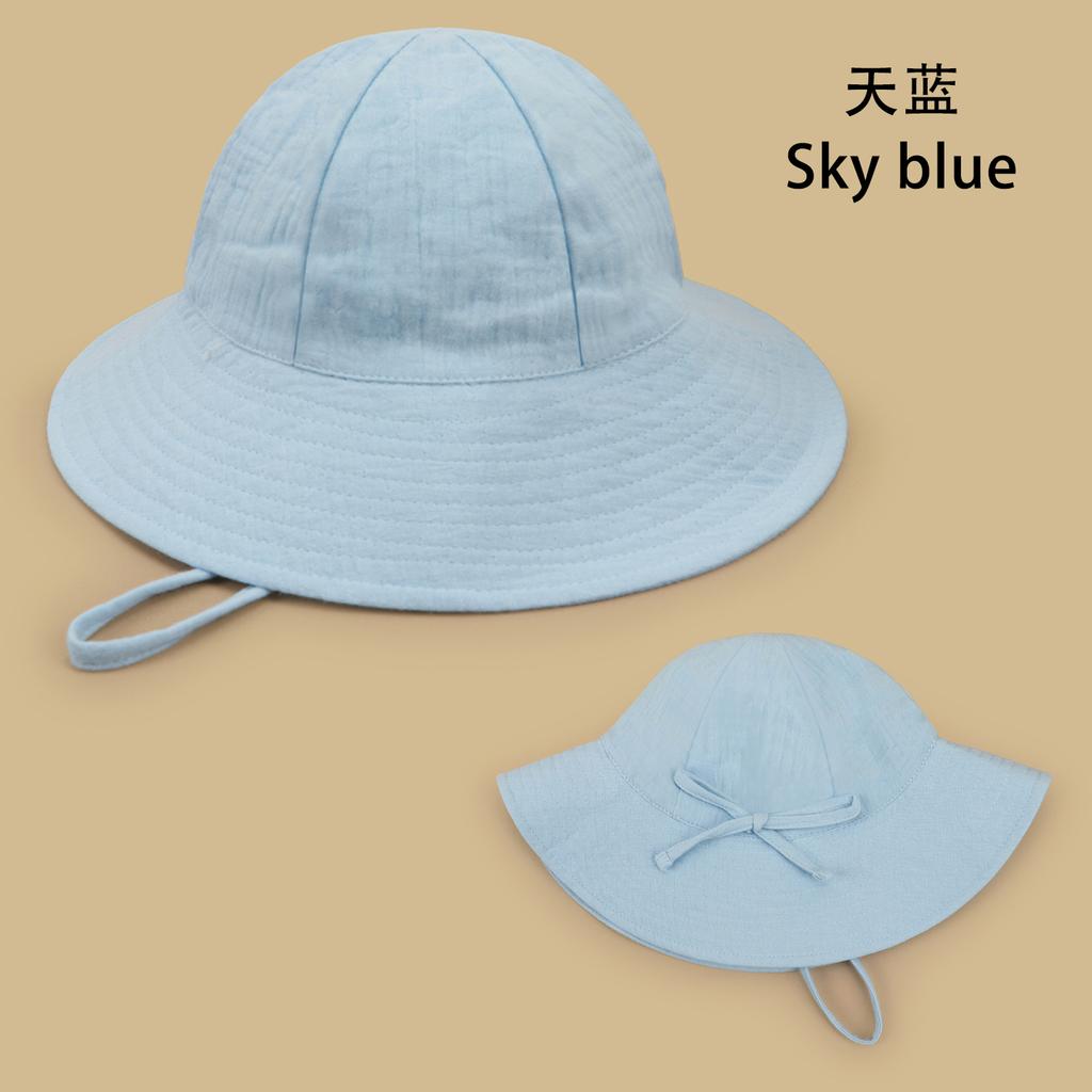 New born Bucket hat baby cap Girls Big brimmed sun hat Summer Kids Toddler Cap 0 to 48 Months Soft Cotton yarn Sun flower Hat