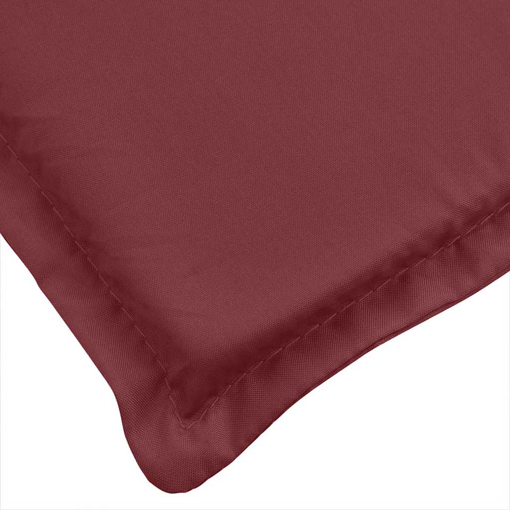 Sun Lounger Cushion Melange Wine Red 186x58x4 Cm Fabric